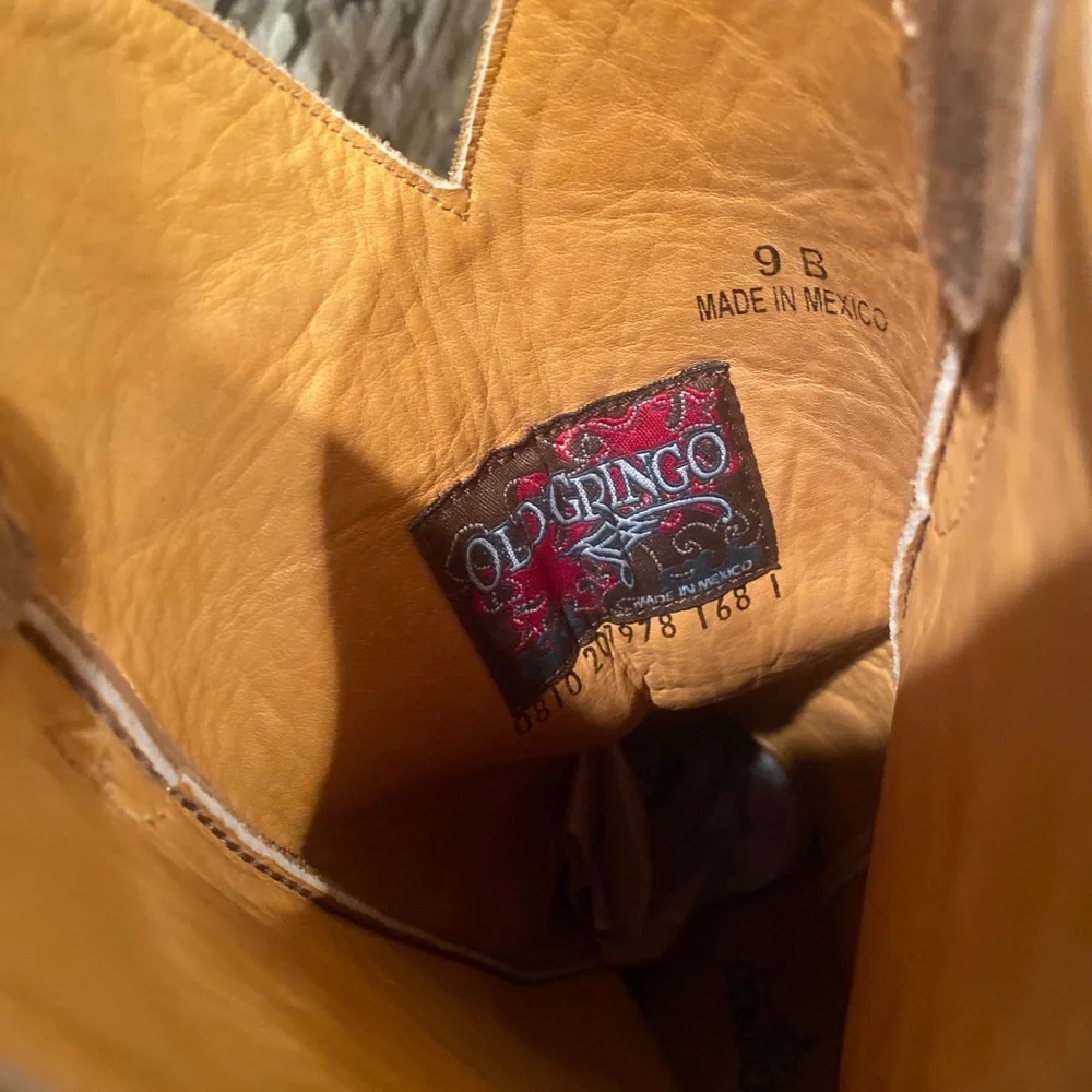 Old Gringo Leopardito Brown Boots 13 inch size 9 New - Picture 13 of 16